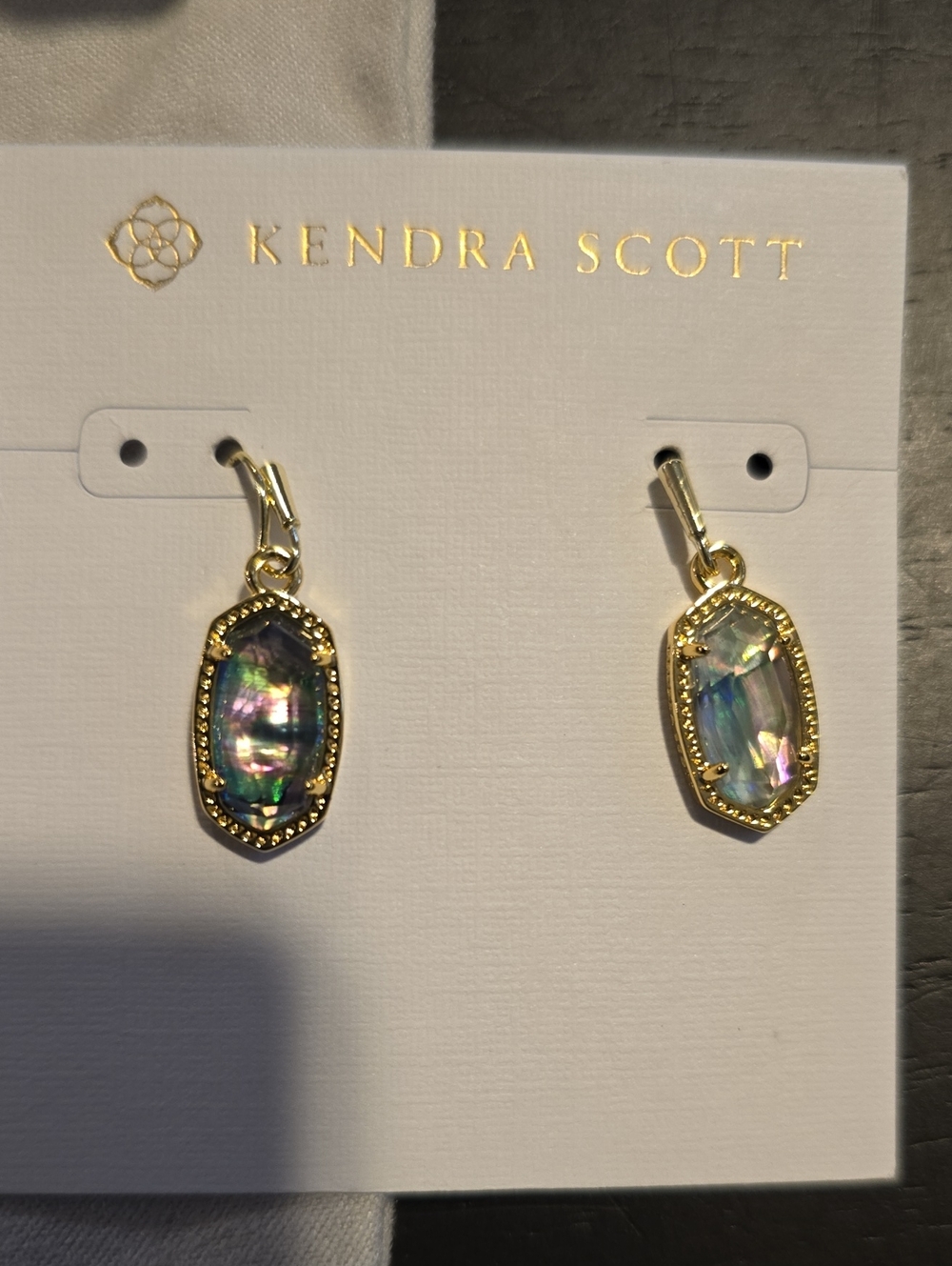 Kendra Scott Gold and Iridescent Earrings